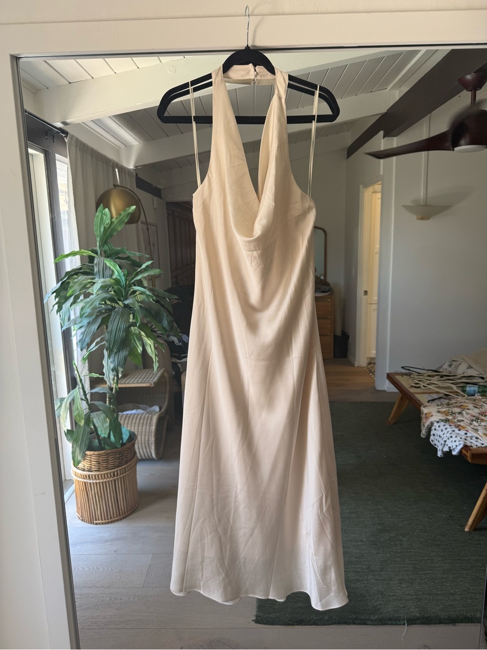 Banana Republic Cream Strapless Halter Slip Dress